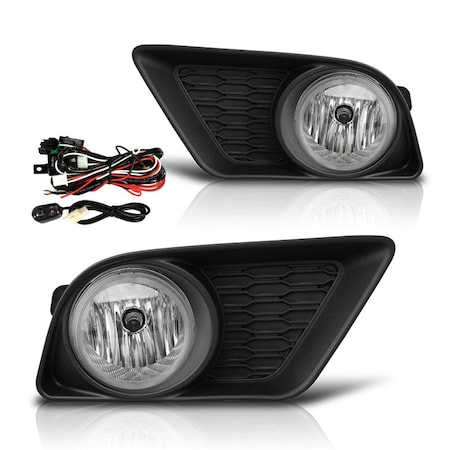 Winjet Fog Light - Clear Wiring Kit Included CFWJ-0410-C